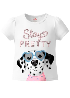 Brandili - Conjunto Infantil Menina Cachorro Branco - BRANDILI