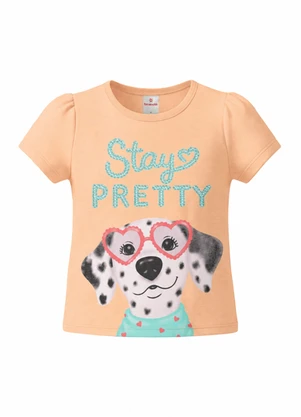 Brandili - Conjunto Infantil Menina Cachorro Rosa - BRANDILI
