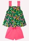Kyly - Conjunto Infantil Menina Cerejas Branco - variação: Verde