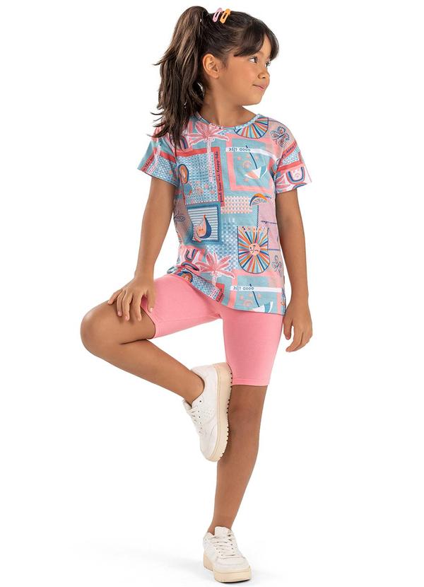 Elian - Conjunto Infantil Menina Ciclista Elian Azul
