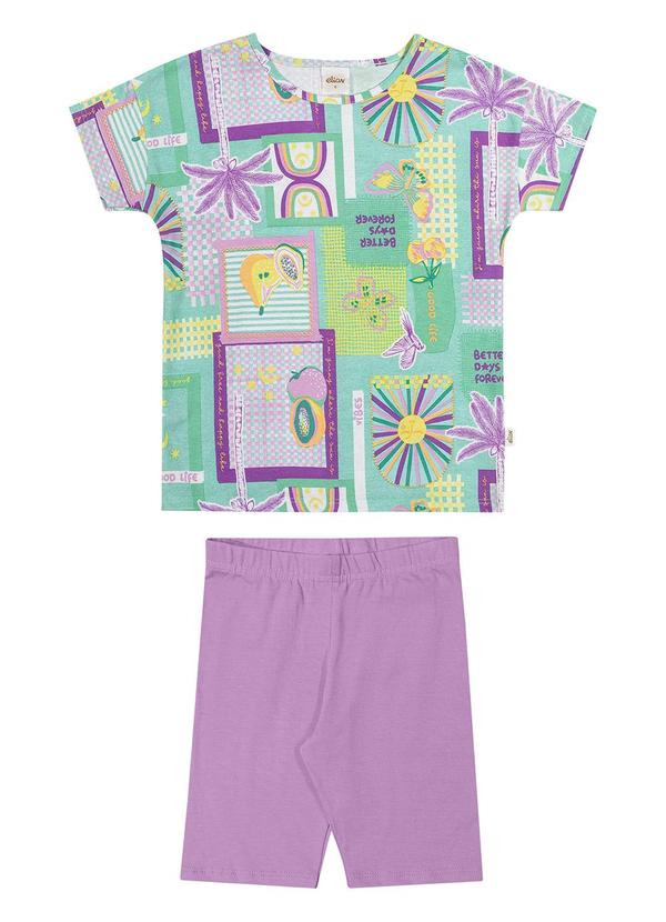 Elian - Conjunto Infantil Menina Ciclista Elian Verde