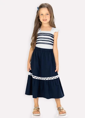 Milon - Conjunto Infantil Menina com Aviamentos Branco - MILON