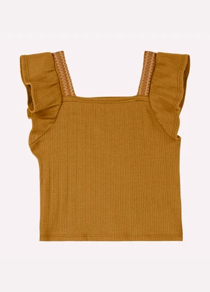 Nanai - Conjunto Infantil Menina com Babados Amarelo - NANAI