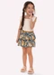 Nanai - Conjunto Infantil Menina com Babados Amarelo - variação: Bege