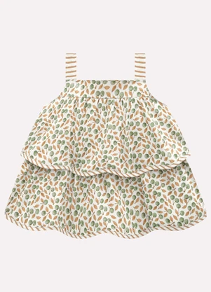 Milon - Conjunto Infantil Menina com Babados Branco - MILON