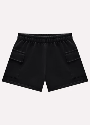 Kyly - Conjunto Infantil Menina com Bolsos Preto - KYLY