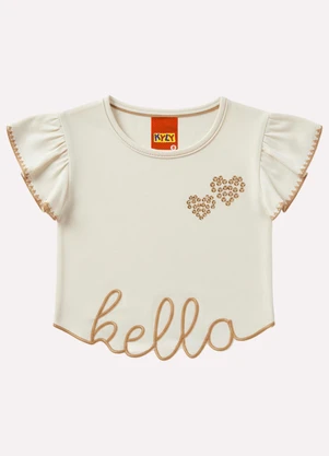 Kyly - Conjunto Infantil Menina com Corte a Laser Branco - KYLY