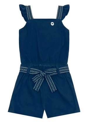 Brandili - Conjunto Infantil Menina com Laço Azul - BRANDILI