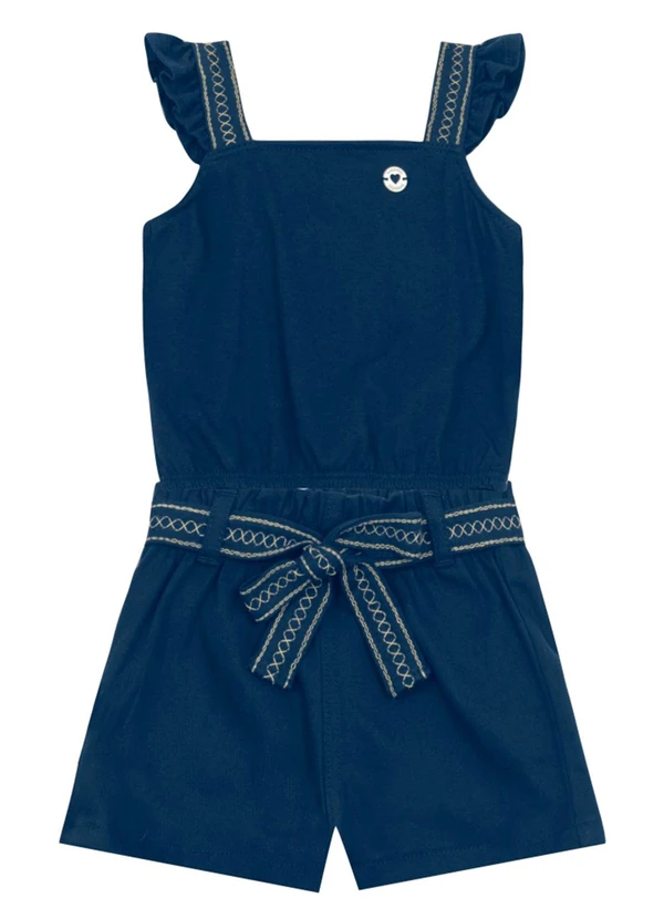 Brandili - Conjunto Infantil Menina com Laço Azul