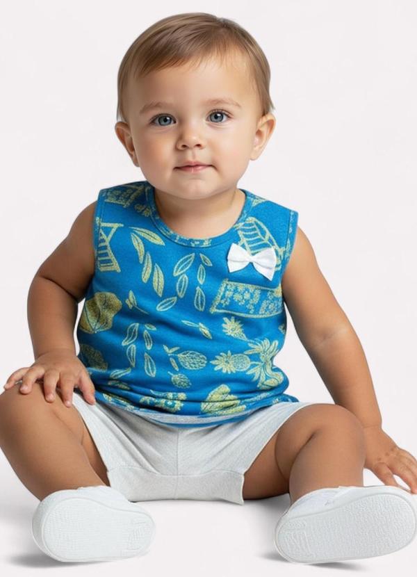 Kyly - Conjunto Infantil Menina com Laço Azul 2