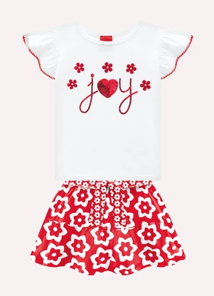 Kyly - Conjunto Infantil Menina com Lantejoulas Branco - KYLY