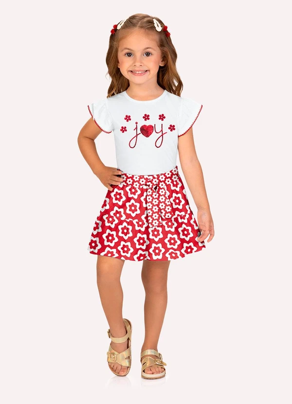 Kyly - Conjunto Infantil Menina com Lantejoulas Branco 1