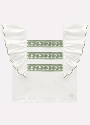 Milon - Conjunto Infantil Menina com Pérolas Verde - MILON