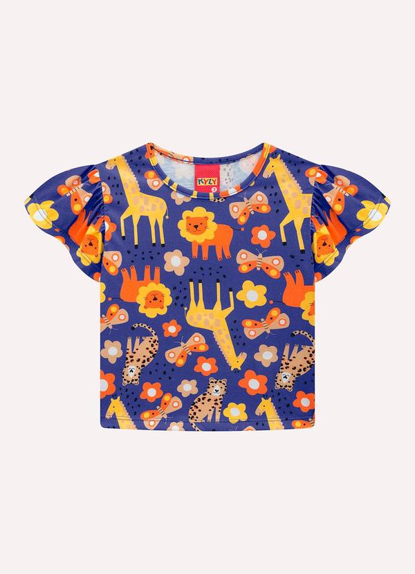 Kyly - Conjunto Infantil Menina com Ponto Concha Azul 2