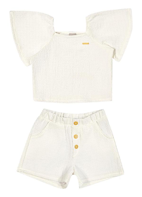 Colorittá - Conjunto Infantil Menina com Saia Colorittá Bege 2