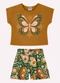 Nanai - Conjunto Infantil Menina com Strass Amarelo - variação: Amarelo