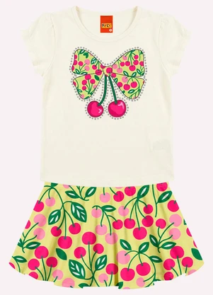 Kyly - Conjunto Infantil Menina com Strass Branco - KYLY