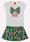 Kyly - Conjunto Infantil Menina com Strass Cinza - variação: Cinza