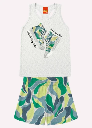 Kyly - Conjunto Infantil Menina com Strass Cinza - KYLY