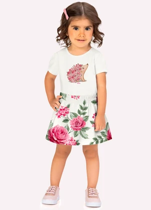 Milon - Conjunto Infantil Menina com Strass Off White - MILON