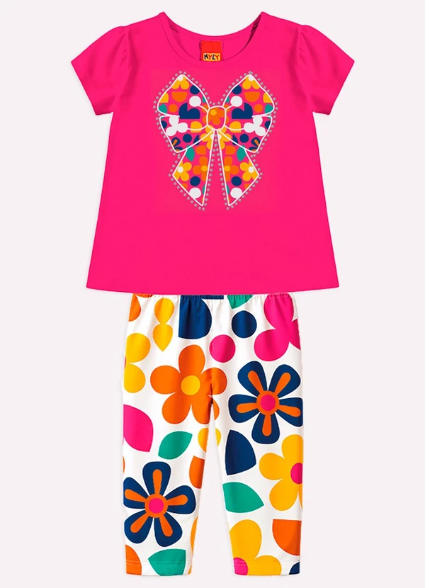 Kyly - Conjunto Infantil Menina com Strass Rosa