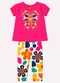 Kyly - Conjunto Infantil Menina com Strass Branco - variação: Rosa