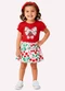 Kyly - Conjunto Infantil Menina com Strass Cinza - variação: Vermelho