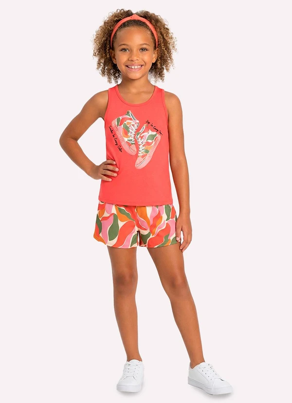 Kyly - Conjunto Infantil Menina com Strass Vermelho