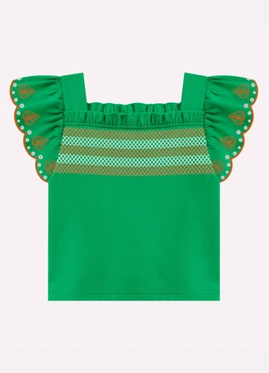 Nanai - Conjunto Infantil Menina Coqueiros Verde - NANAI