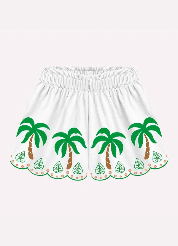 Nanai - Conjunto Infantil Menina Coqueiros Verde 3