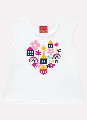Kyly - Conjunto Infantil Menina Coração Branco - KYLY