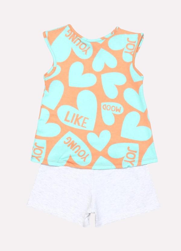 Kyly - Conjunto Infantil Menina Coração Laranja 3
