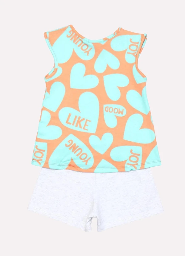 Kyly - Conjunto Infantil Menina Coração Laranja 3