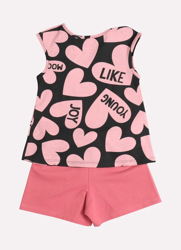 Kyly - Conjunto Infantil Menina Coração Preto 3