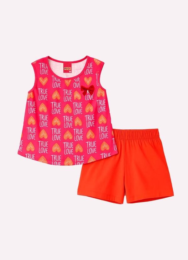 Kyly - Conjunto Infantil Menina Coração Rosa 2
