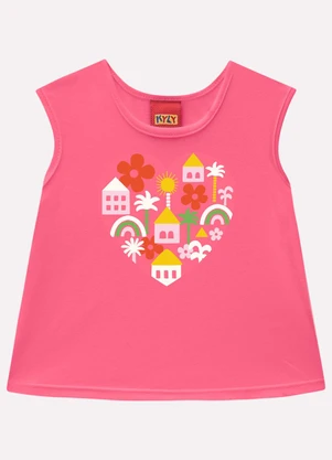 Kyly - Conjunto Infantil Menina Coração Rosa - KYLY