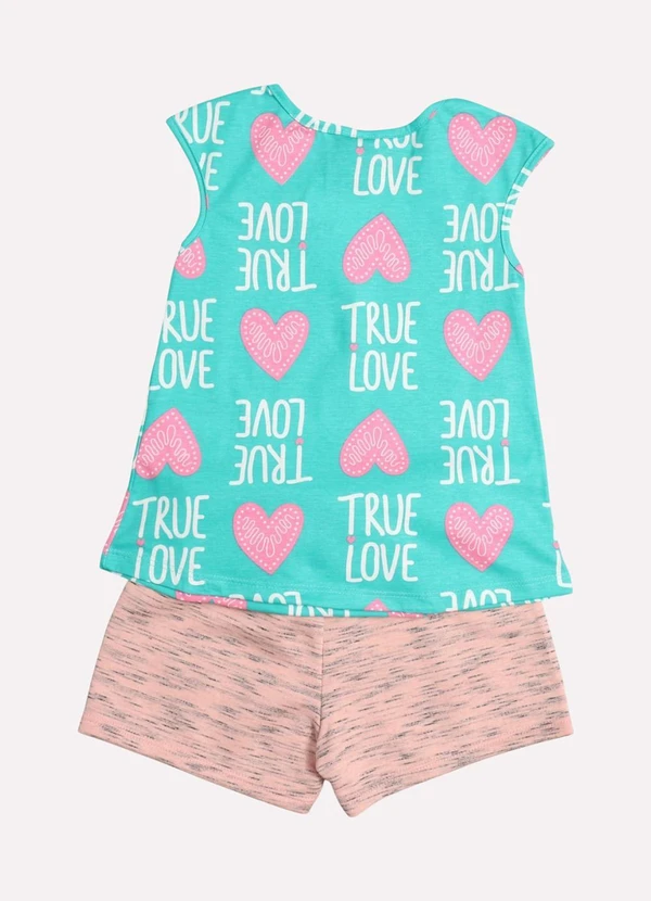 Kyly - Conjunto Infantil Menina Coração Verde 3