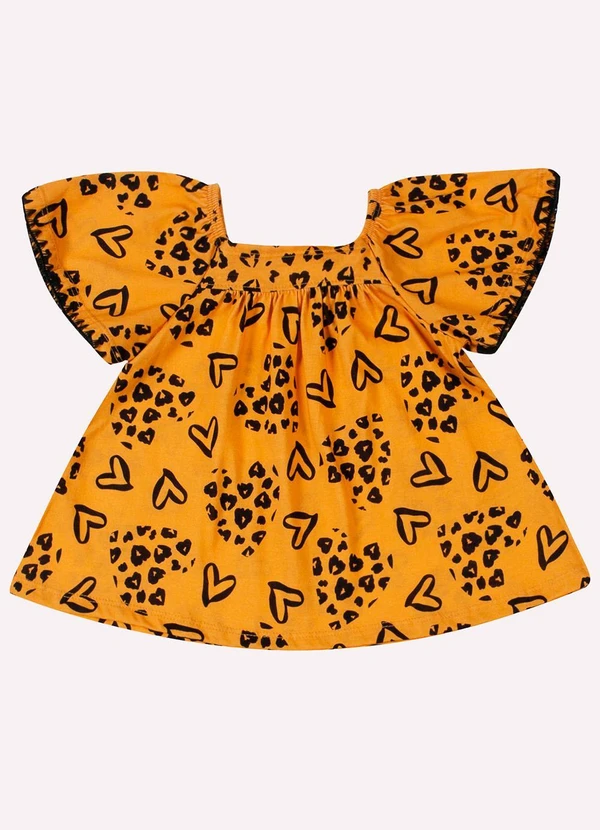 Kyly - Conjunto Infantil Menina Corações Amarelo 2