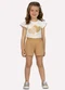 Milon - Conjunto Infantil Menina Corações Branco - variação: Branco