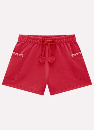 Kyly - Conjunto Infantil Menina Corações Vermelho - KYLY