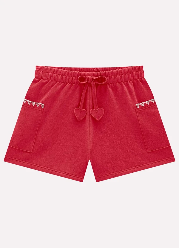 Kyly - Conjunto Infantil Menina Corações Vermelho