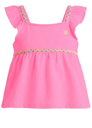 Brandili - Conjunto Infantil Menina Cotton Bordado Rosa - BRANDILI
