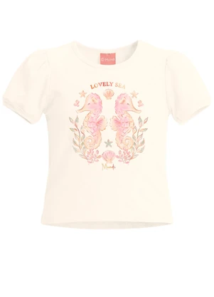 Mundi - Conjunto Infantil Menina Cotton Estampado Bege - MUNDI