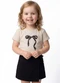 Colorittá - Conjunto Infantil Menina Cotton Laço Bege - variação: Bege