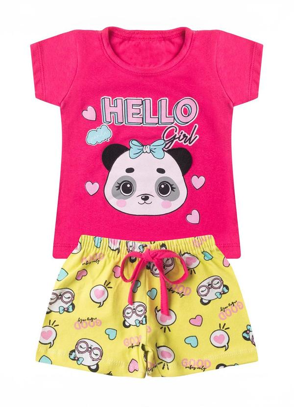 Select - Conjunto Infantil Menina Curto Interativo Rosa 1