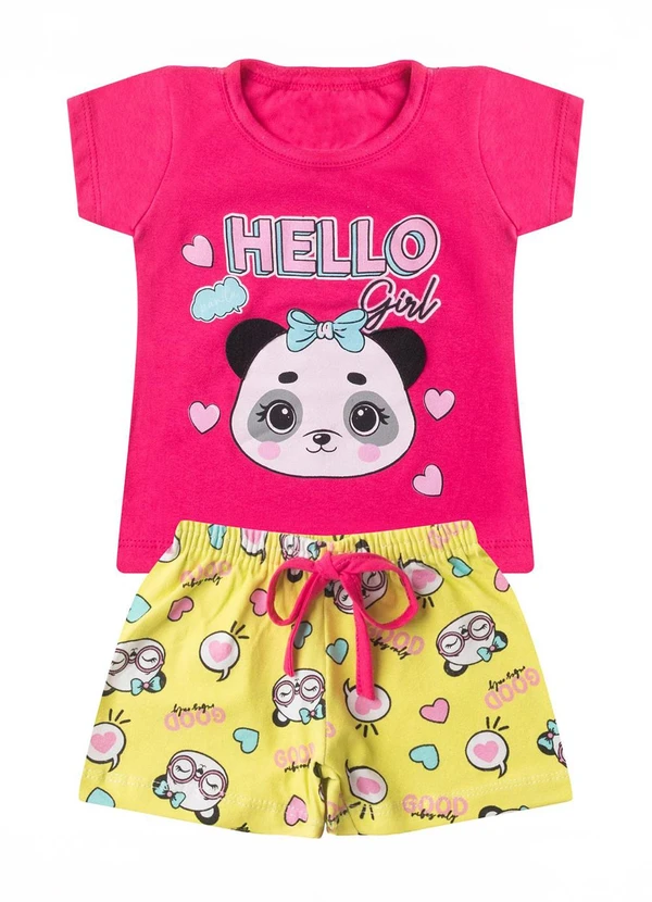 Select - Conjunto Infantil Menina Curto Interativo Rosa