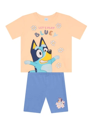 Brandili - Conjunto Infantil Menina da Bluey Laranja - BRANDILI