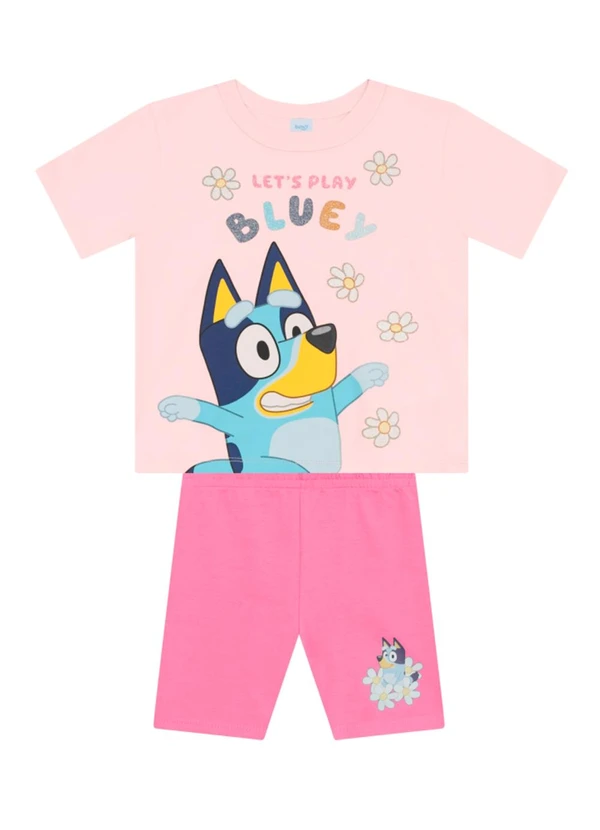 Brandili - Conjunto Infantil Menina da Bluey Rosa 2