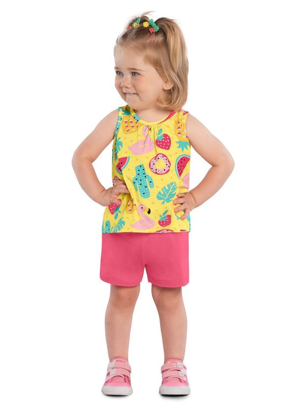Kyly - Conjunto Infantil Menina de Bichinhos Amarelo