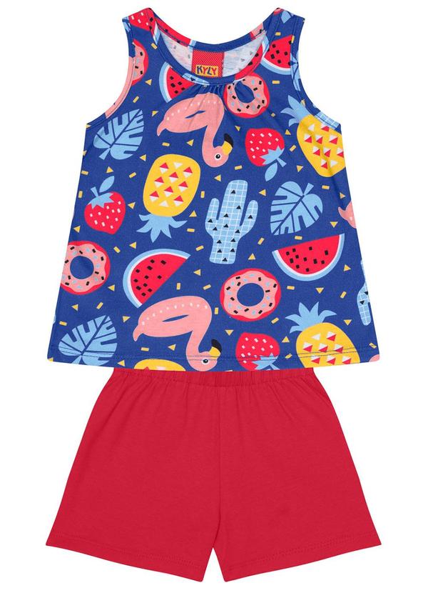 Kyly - Conjunto Infantil Menina de Bichinhos Azul Claro